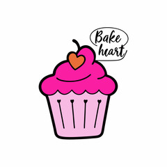 set of cupcakes with cream