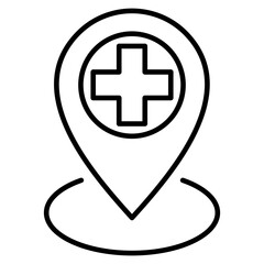 Obraz premium hospital location Icon