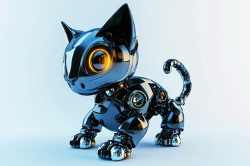 Robot Cat Illustration