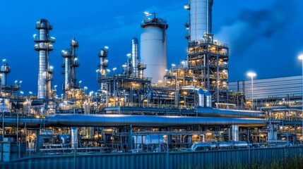 Obraz premium Oil and Gas Industrial zone,The equipment of oil refining