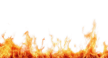 a vibrant. stylized depiction of flames rising against a white background. creating a striking contrast the flames are dynamic and fluid. suggesting heat and intensity. making it suitable for backgrou