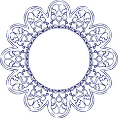 Beautiful flower art and mandala vector design