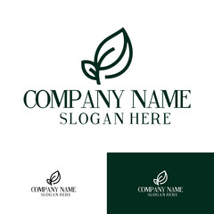 Logo leaf logo spa logo natural logo beauty