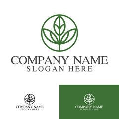 Logo leaf logo spa logo natural logo beauty