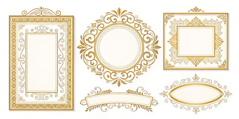 Collection of Decorative Frames and Banners for Design
