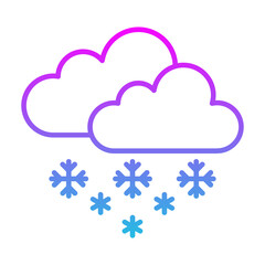Obraz premium Snowfall Icon