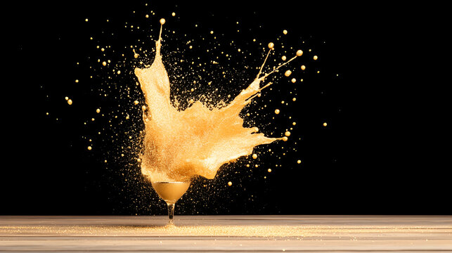 Golden Glittering Cup A Sparkling Celebration of the Monthly Event Generative AI