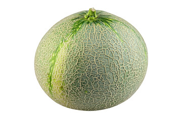 whole melon with a textured green rind. showcasing its natural appearance and freshness it serves as a visual representation of healthy food choices and can be used in contexts related to nutrition. c