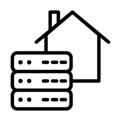 smart home system line icon