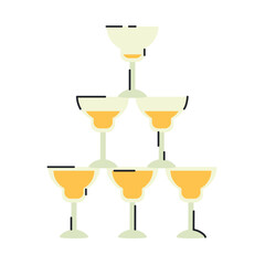 wedding champagne pyramid