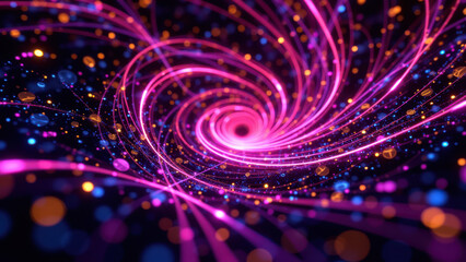 Obraz premium A mesmerizing visual representation of artificial intelligence with a cosmic backdrop.
