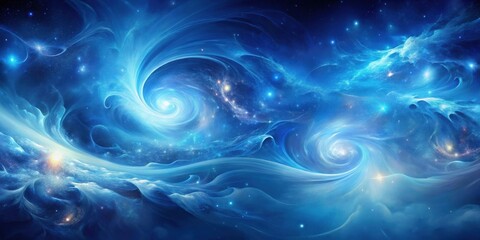 Obraz premium Celestial Swirls A Dreamlike Nebula with Twirling Cosmic Dust and Glimmering Stars