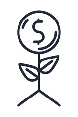 money plant icon line