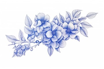 Foliage drawing sketch pattern
