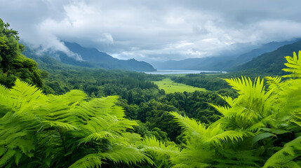 Obraz premium Lush Green Northland Landscape