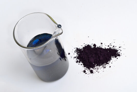 Indigo carmine, or 5,5 indigodisulfonic acid sodium salt.