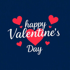 Happy valentines day typography design