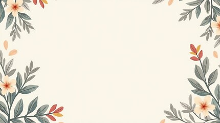 Naklejka premium frame with flowers