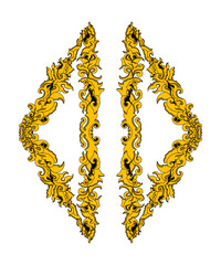 Golden triangle Baroque ornament