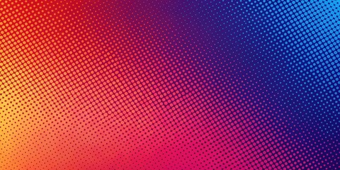 Abstract Red Blue Gradient Halftone Dot Pattern Background