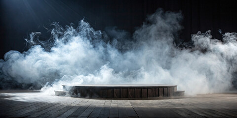 Magical White Smoke Forming a Dreamy Cloud of Smog for Artistic Effects