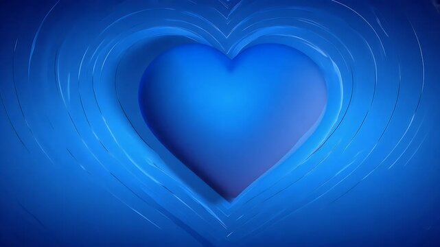 Minimalistic animated Valentine&rsquo;s Day background featuring gently pulsating heart shapes on a calming blue backdrop providing space for personalized text overlays