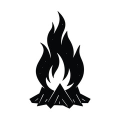 fire flames on white