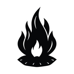 fire flames on white