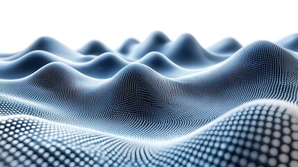 Abstract Data Landscape: A mesmerizing 3D render of a undulating, data-point landscape, evoking feelings of technological advancement and digital growth.