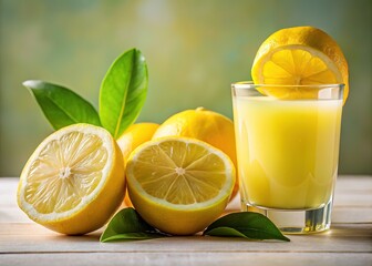 AI-generated lemon art: minimalist, juice, and photography.