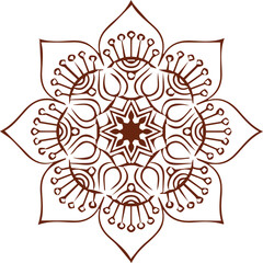 Beautiful flower art and mandala vector design