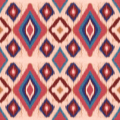 Seamless Ikat Pattern. Abstract  background for textile design, wallpaper, surface textures, wrapping paper.