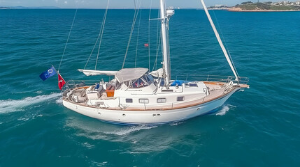a classic yacht steaming under the golden gate bridge