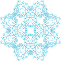 Beautiful flower art and mandala vector design