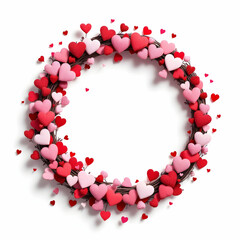 Obraz premium Circle Valentines Border Copy Space Area