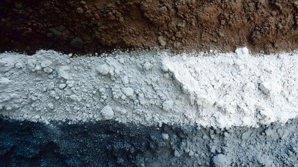 Fototapeta premium a pile of white and brown dirt