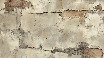 Obraz premium Weathered Brick Wall Texture: A close-up of a weathered brick wall, revealing its timeworn beauty through cracks, chipped paint, and faded mortar.