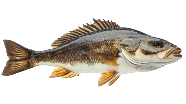detailed depiction of a fish. showcasing its sleek body. prominent fins. and distinct coloration it serves as a visual reference for identification or educational purposes in aquatic biology or fishin