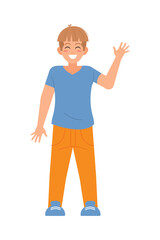 smiling teenager celebrating