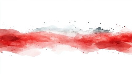 Abstract Red and Gray Watercolor Texture with Soft Brush Strokes