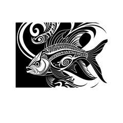 
Fish tribal tatoo 
