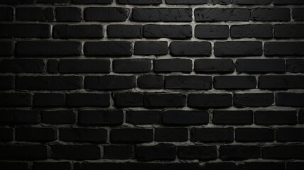 Black Brick Wall Texture – Dark Industrial Background for Design