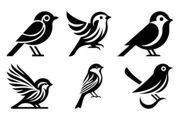 Bird silhouette Designs Concept illustration Vector Template. Suitable for Creative Industry, Multimedia, entertainment, Educations, Shop, and any related business