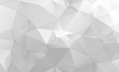 White abstract polygonal background. Low poly style. Vector illustration