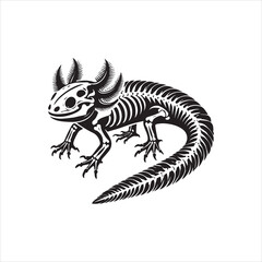 lizard on white background