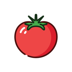  red tomato illustration simple design,