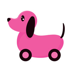 plastic dog baby toy