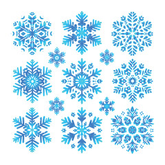 Snowflake vector design on a set with white background