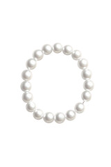 Obraz premium Elegant Pearl Bracelet on Black Background