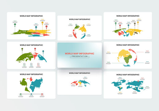 World Map Infographic Layout